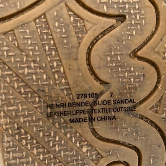 Henri Bendel Blue Leather Slide Sandals - Picture 5 of 7